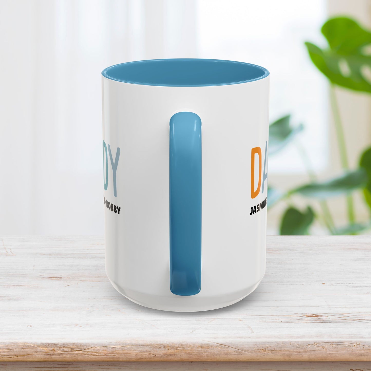 Personalized Daddy Coffee Mug with Kids Names - Custom Dad Gifts for Father's Day