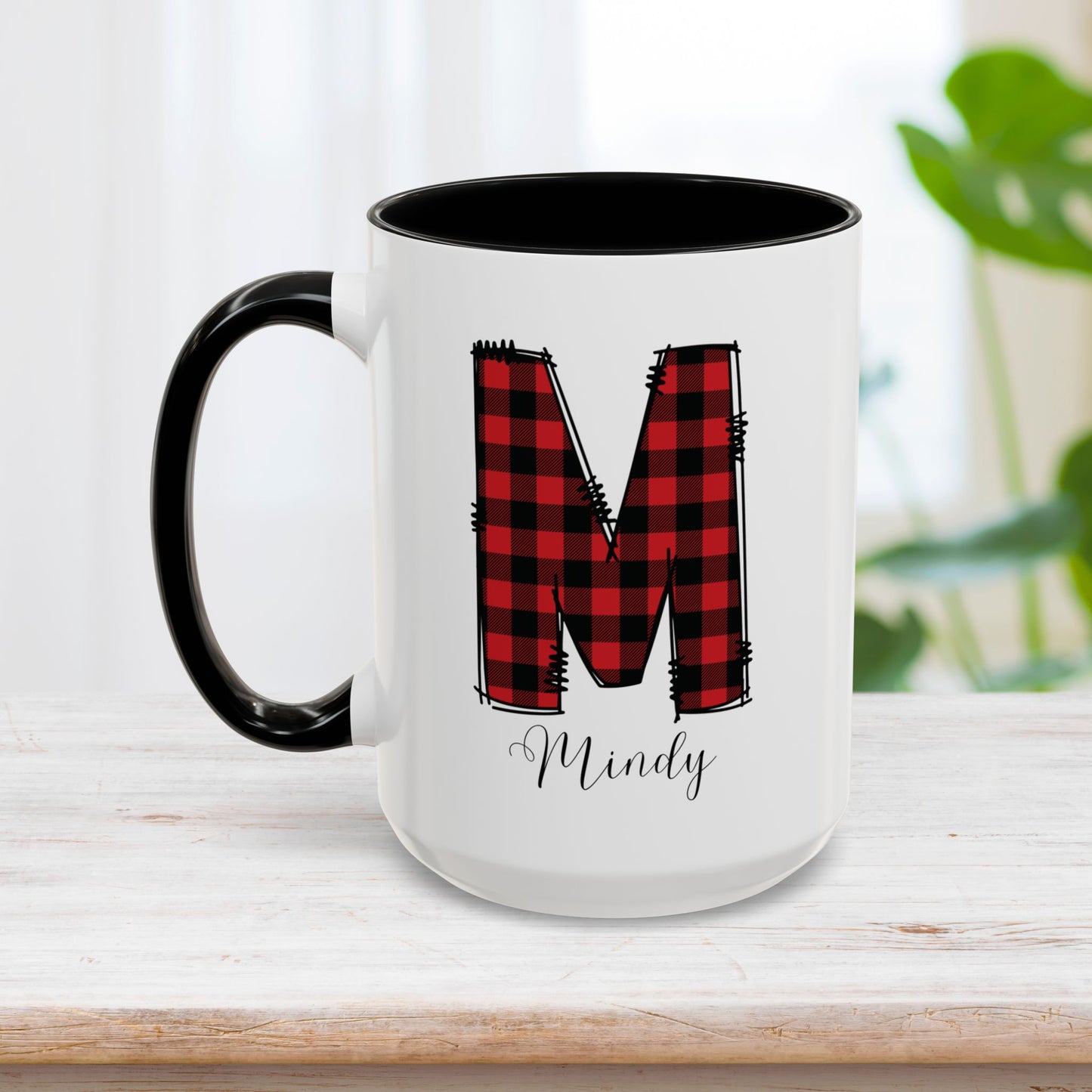 Custom Christmas Initial Letter Mug with Name - Personalized Christmas Gifts A-Z