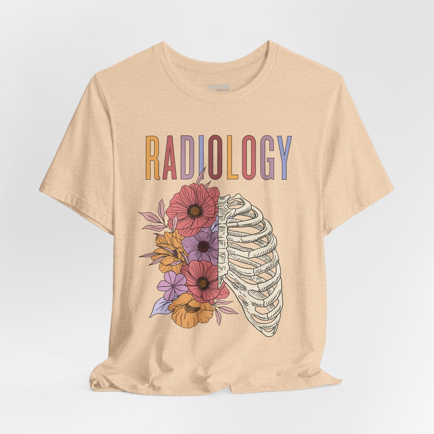 Flower Skeleton Radiology Soft Cotton Tee