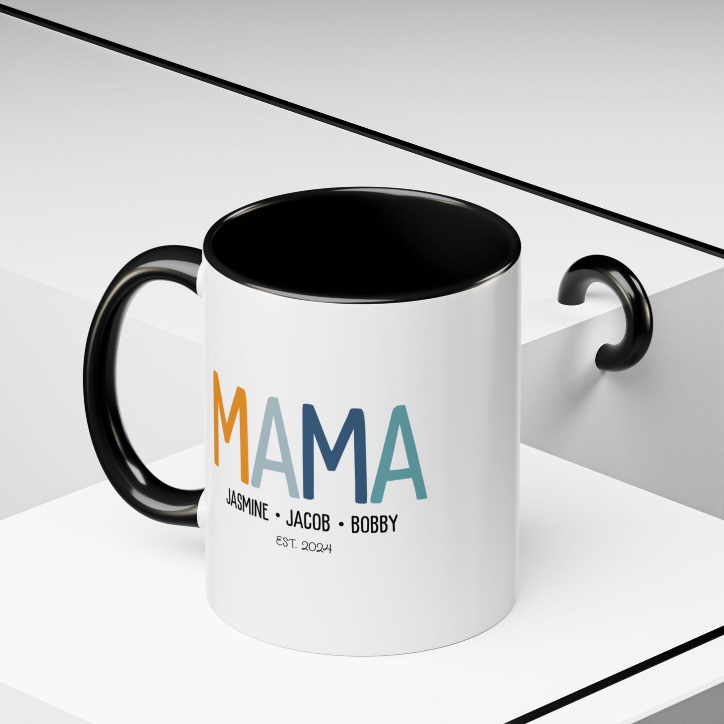 Personalized Mama Coffee Mug with Kids Names - Custom Mom Gifts for Mother's Day