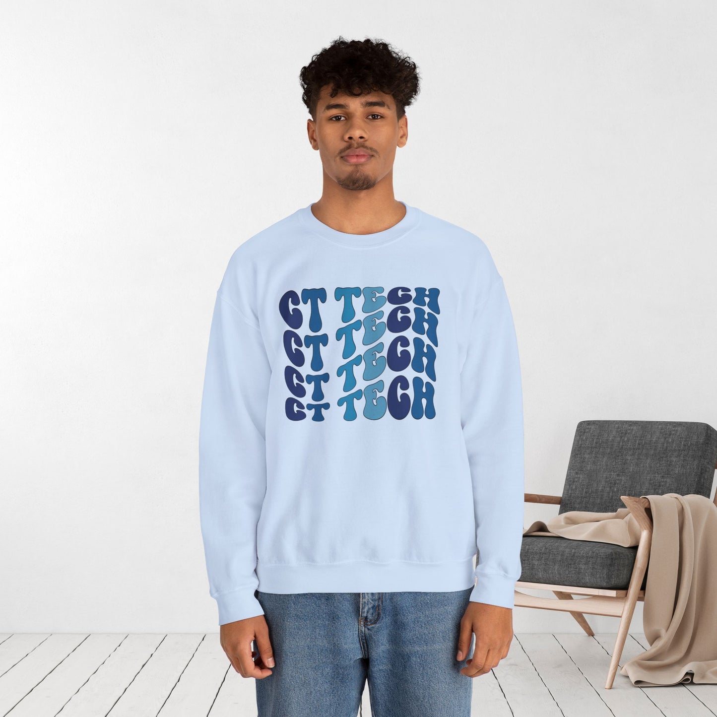 Groovy Blue CT Tech Sweatshirt - CT Technologist Sweater