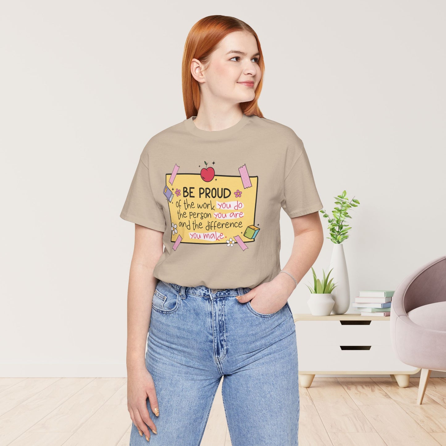 Trendy Motivational Teacher Soft Cotton Tee