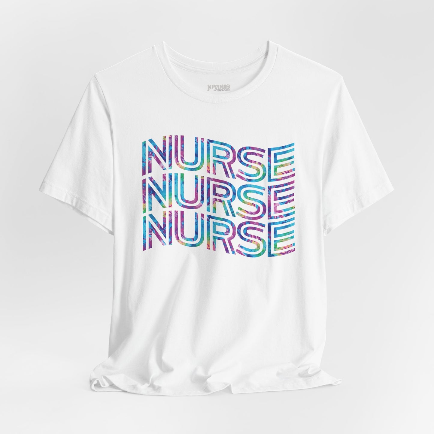 Tie Dye Wavy Nurse Shirt - Registered Nurse Soft Cotton Tee