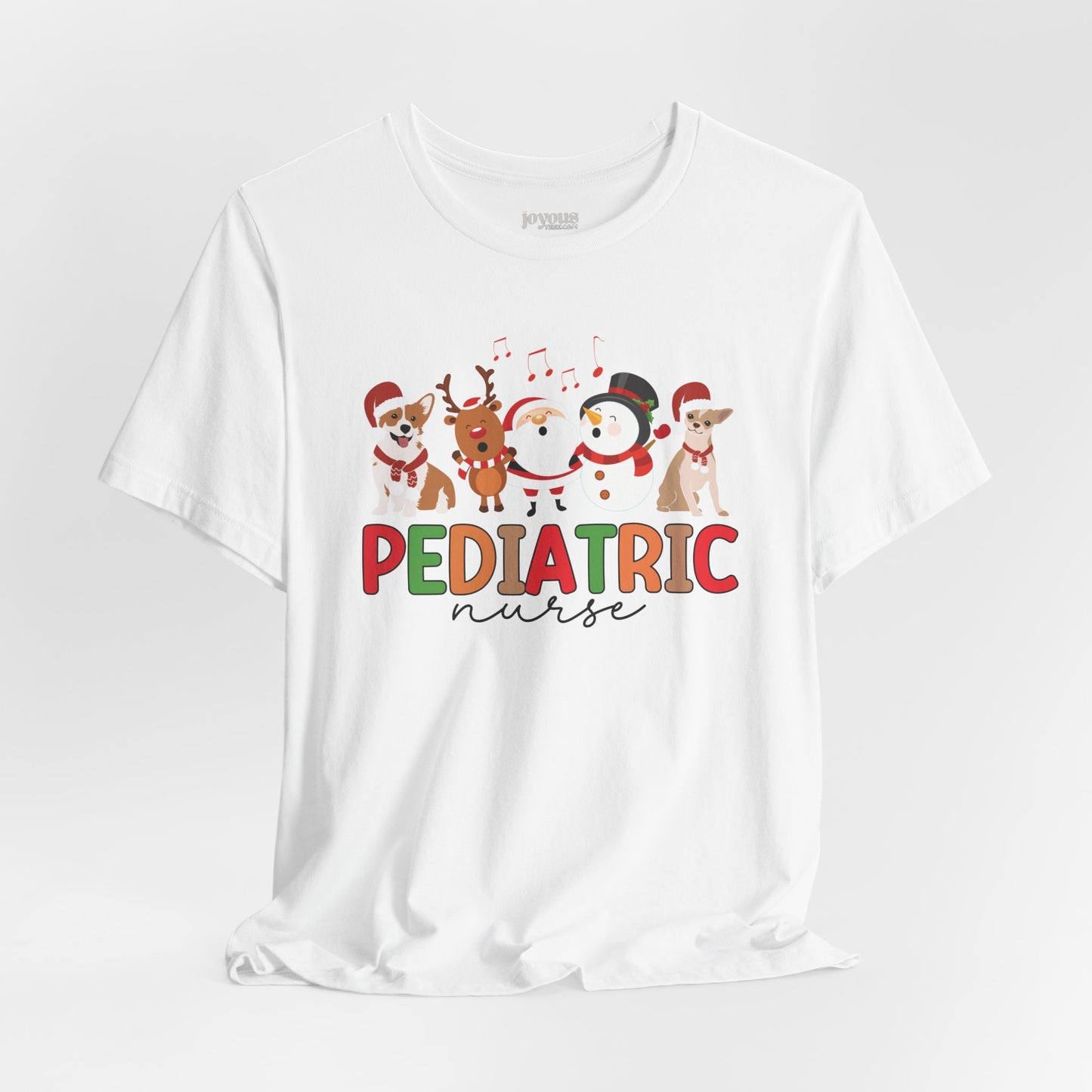 Christmas Pediatric Nurse Soft Cotton Tee