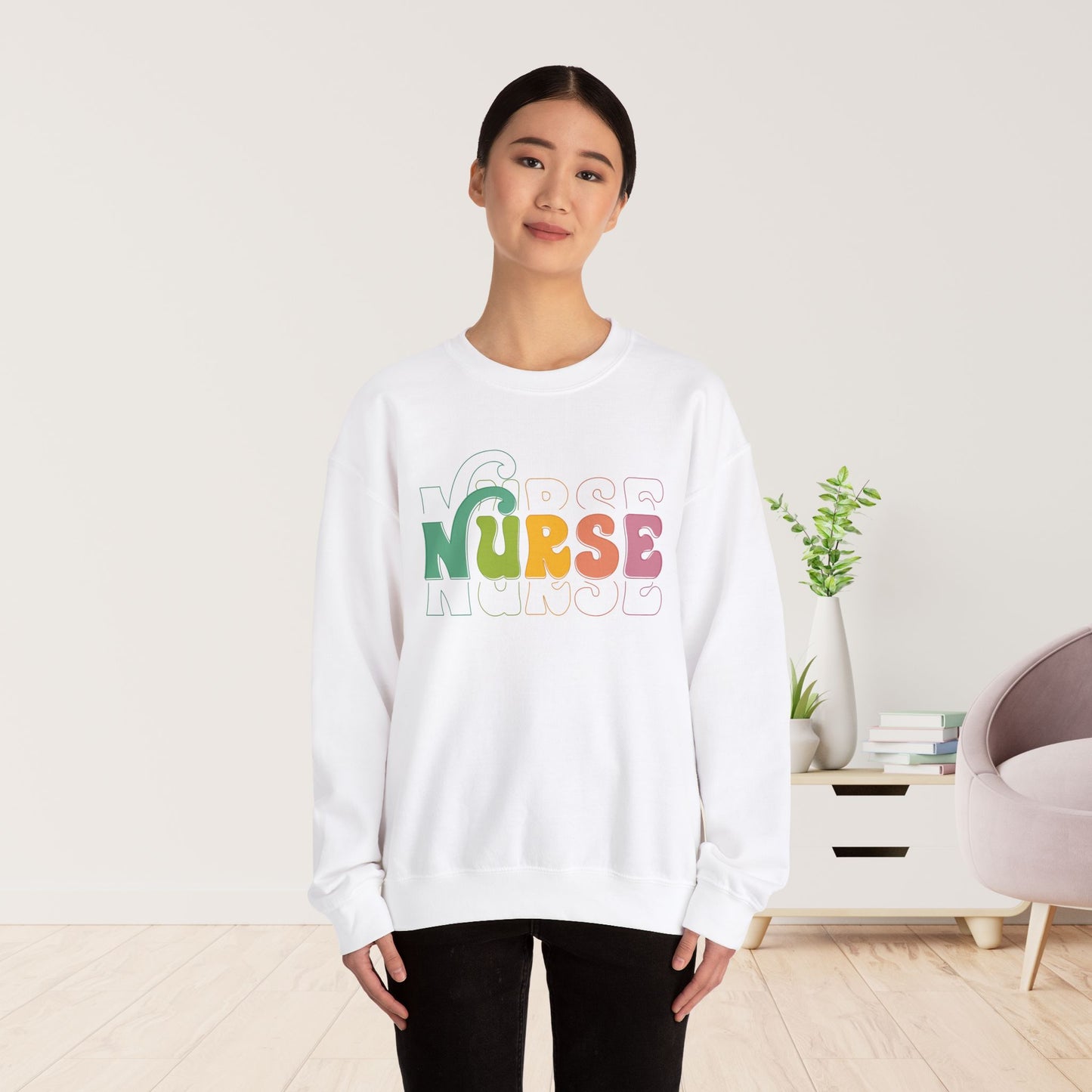 Groovy Retro Nurse Sweatshirt