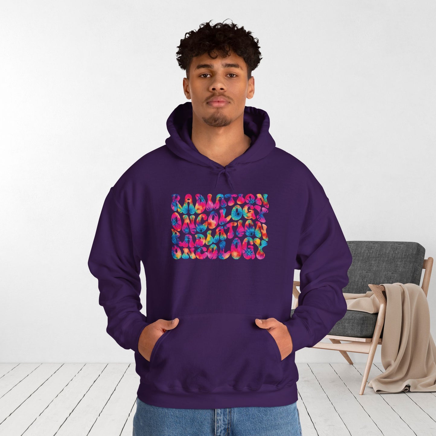 Tie Dye Groovy Radiation Oncology Hoodie