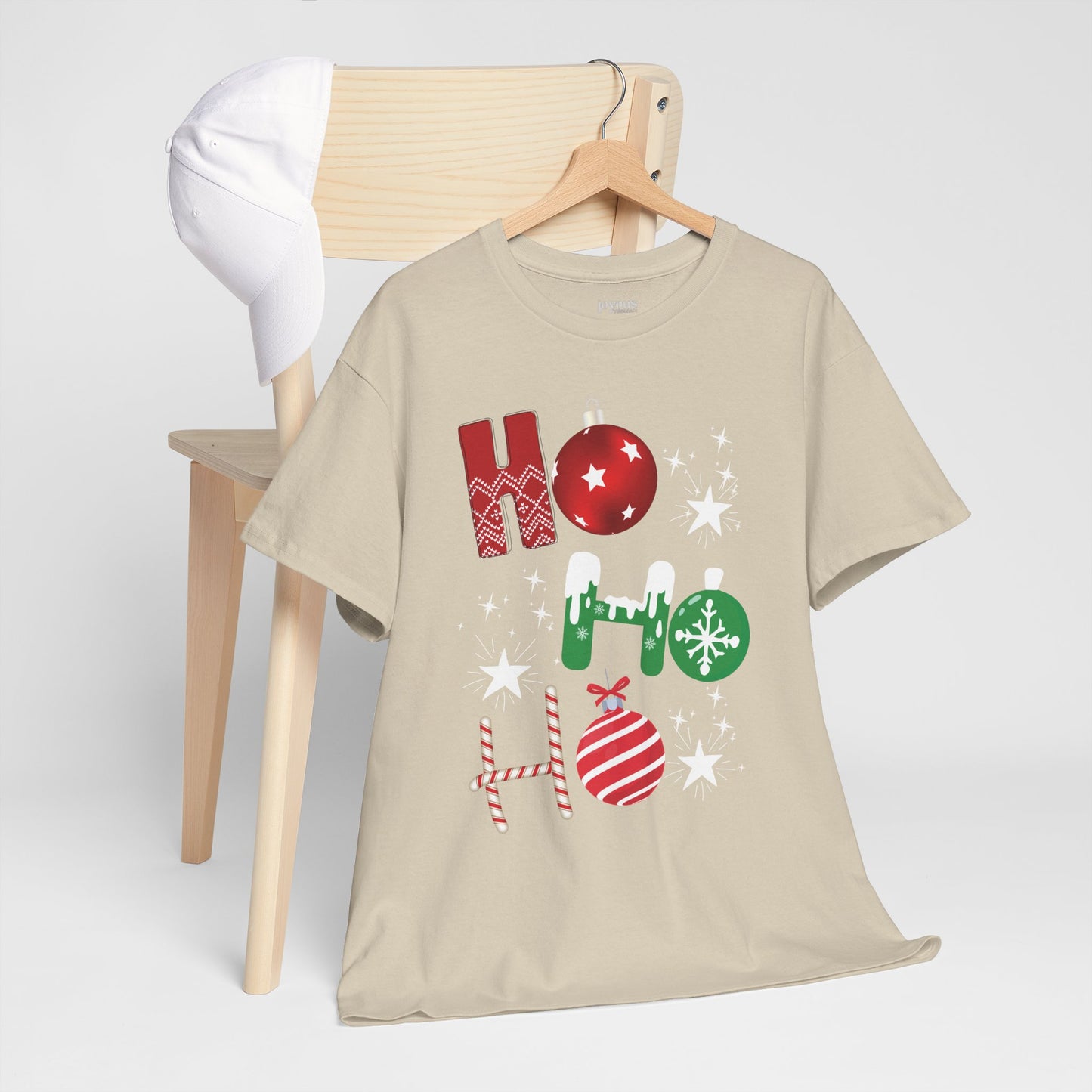 Ho Ho Ho Christmas Shirt - Matching Family Christmas Heavy Cotton Tee