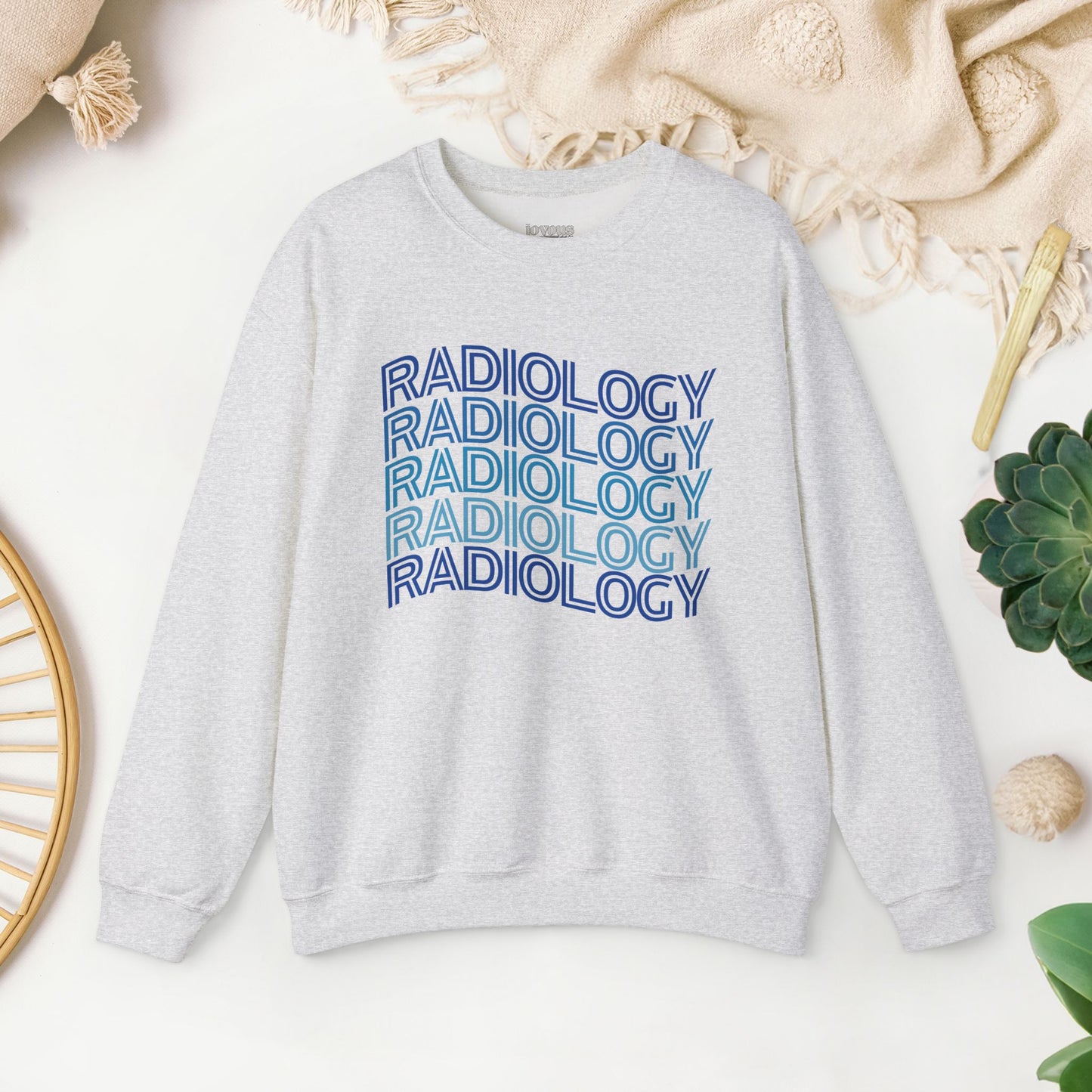 Wavy Blue Radiology Sweatshirt for RAD Technician