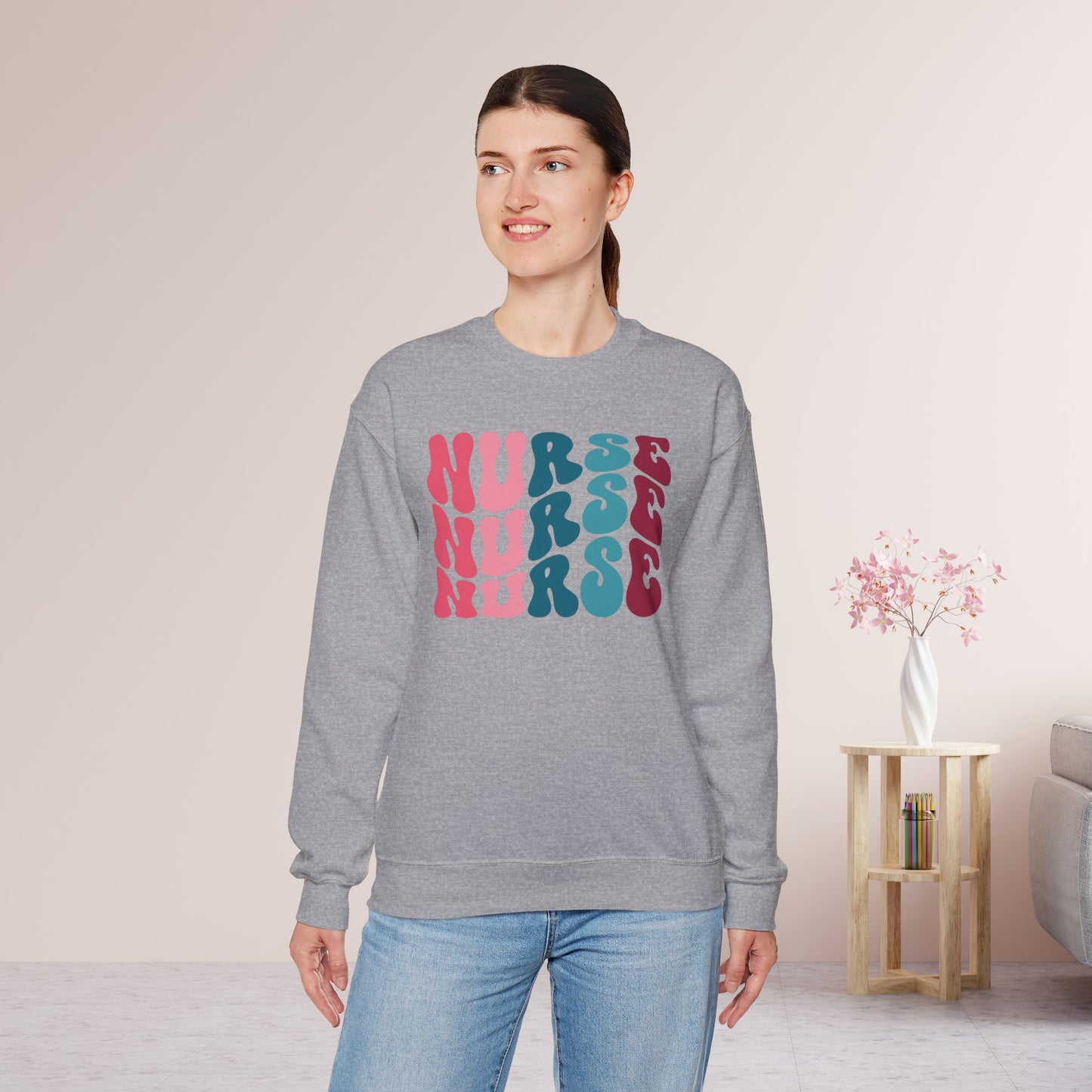 Groovy Colorful Nurse Sweatshirt