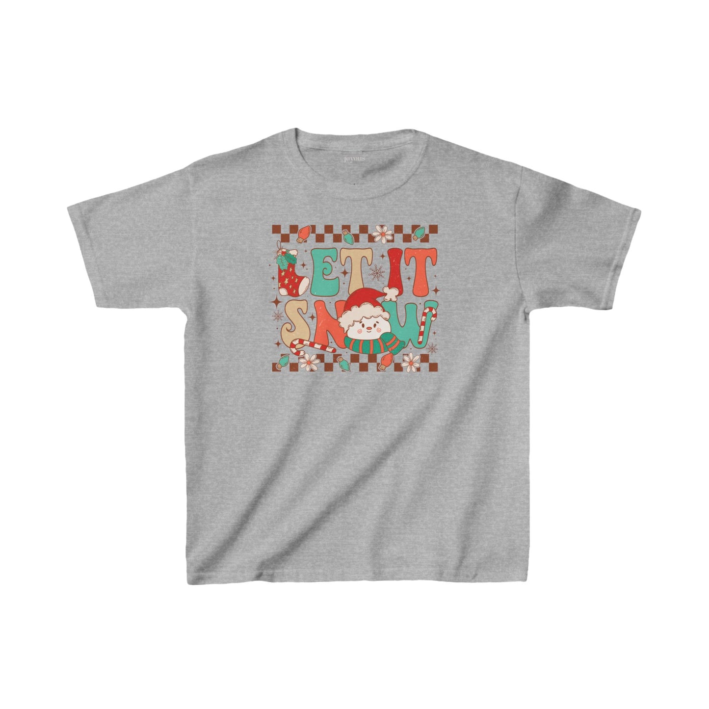 Let It Snow Youth Christmas Shirt - Retro Christmas Tee