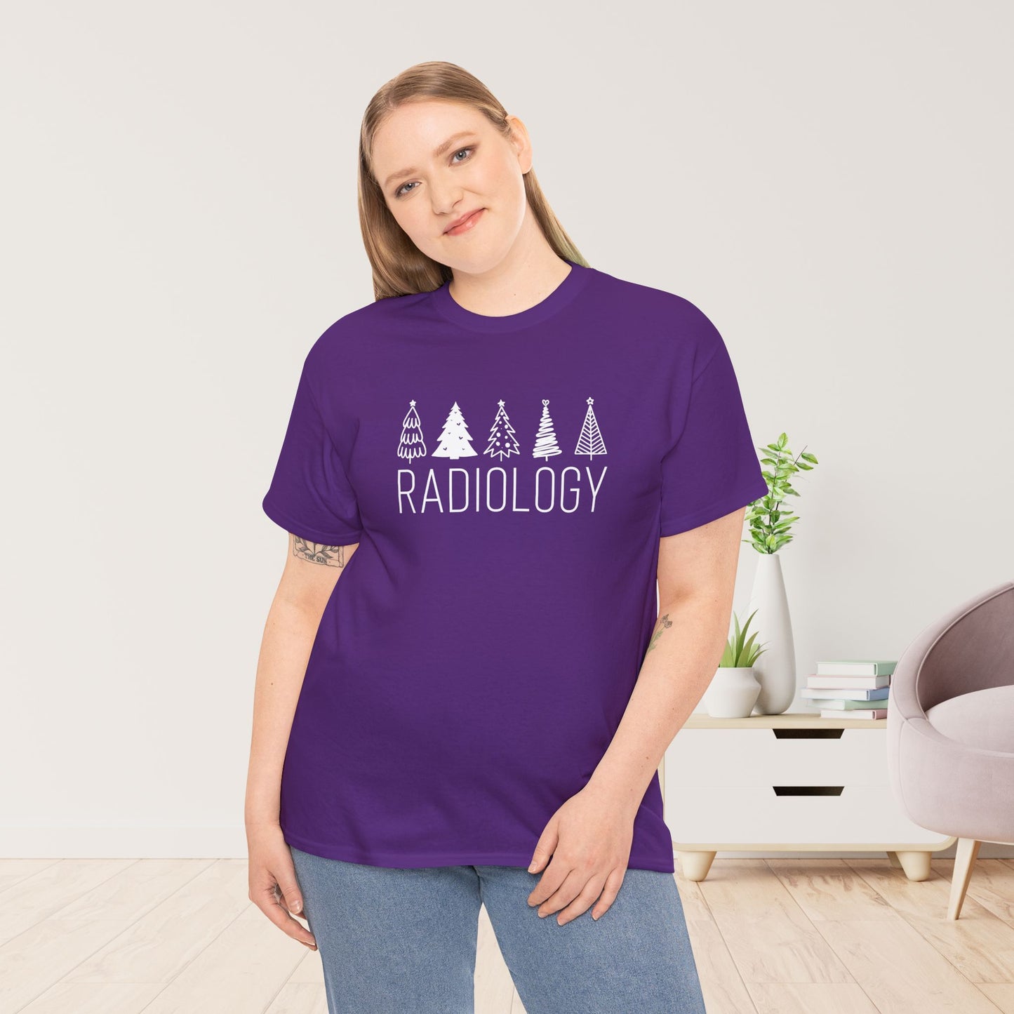 Christmas Tree Radiology Heavy Cotton Tee