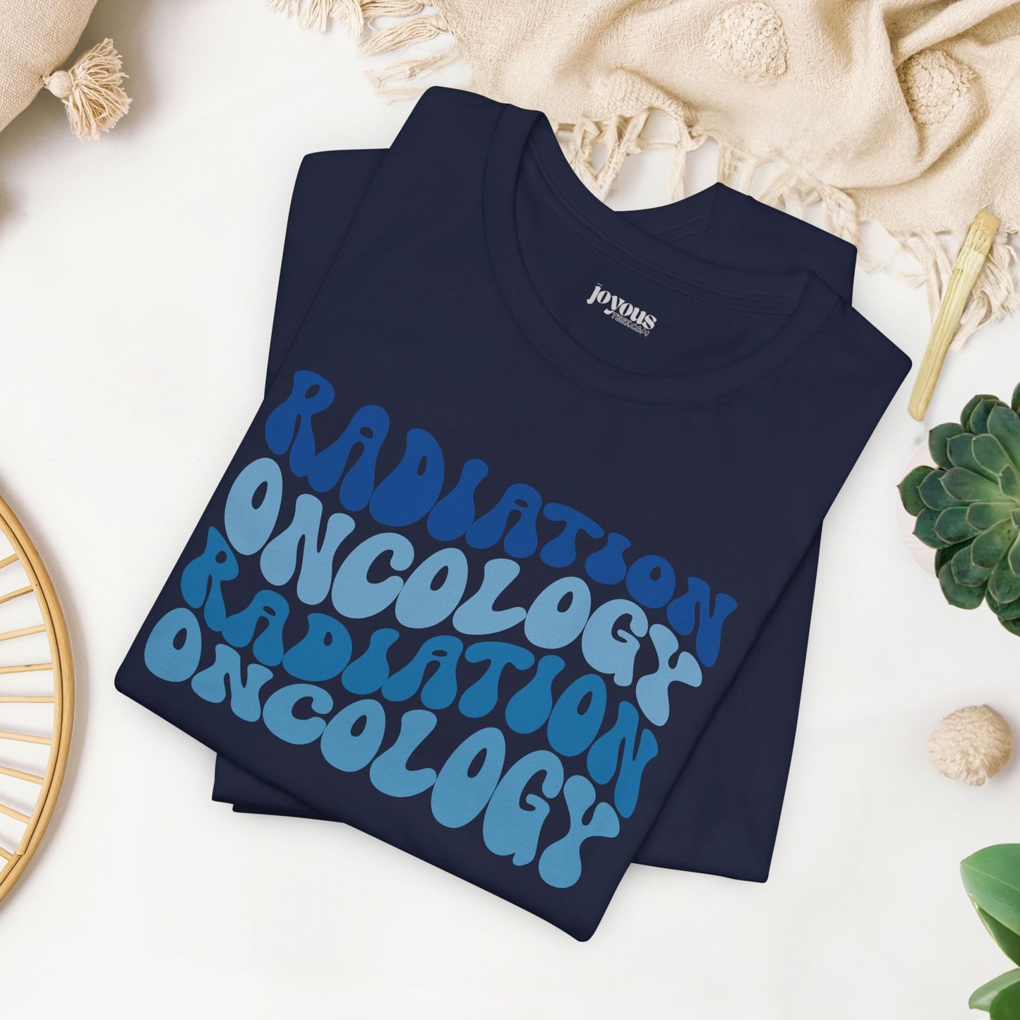 Blue Groovy Radiation Oncology Soft Cotton Tee