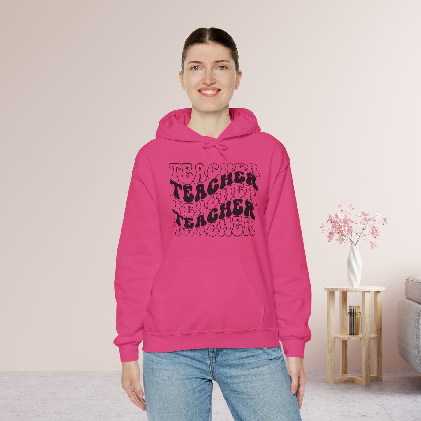 Groovy Unisex Teacher Hoodie for School Teachers