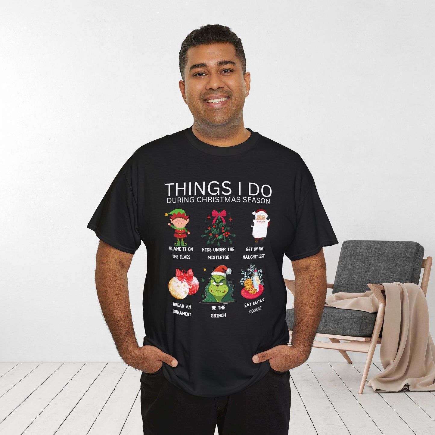 Things I Do Funny Christmas Heavy Cotton Tee