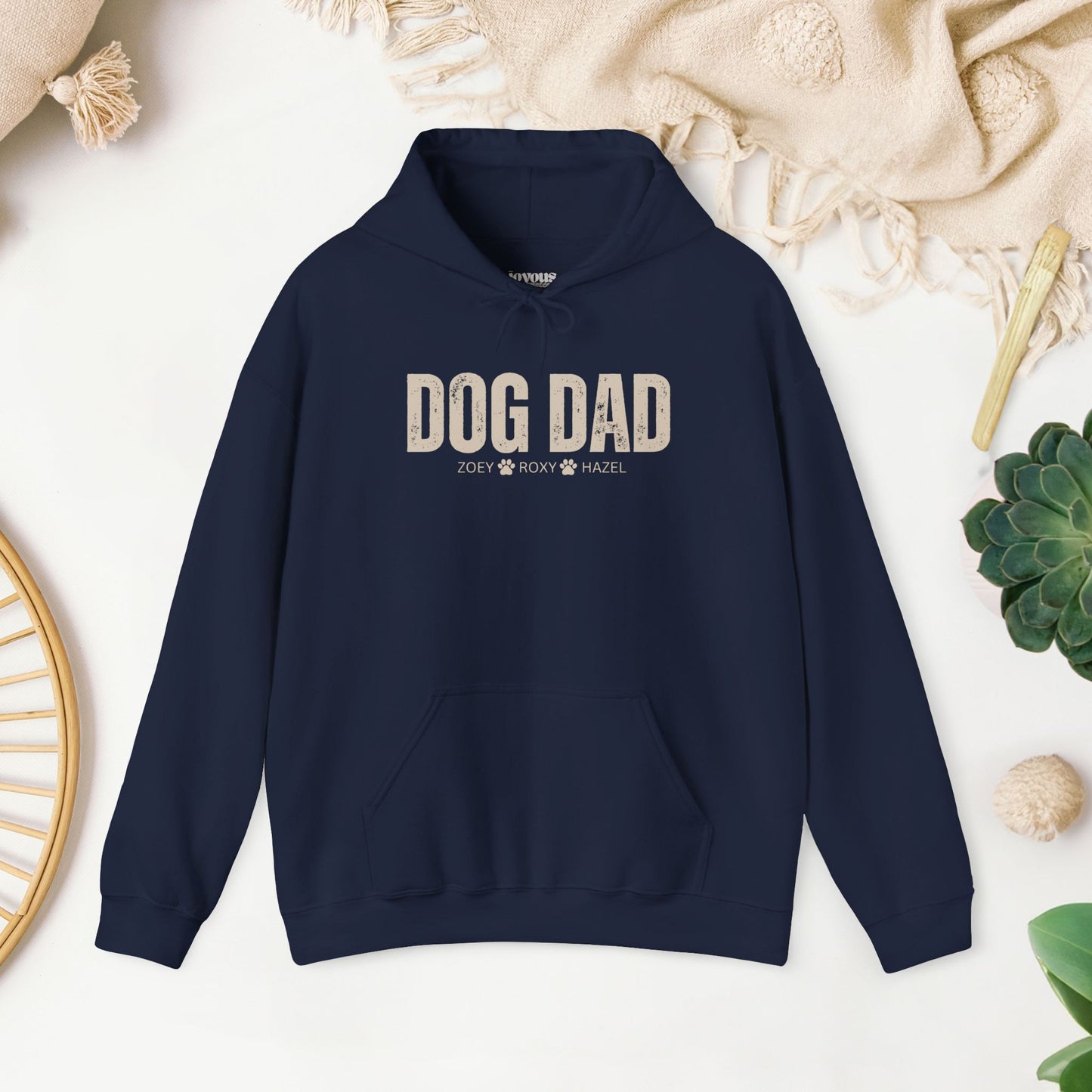 Custom Dog Dad Hoodie with Dogs Name - Personalized Gift for Dog Dad