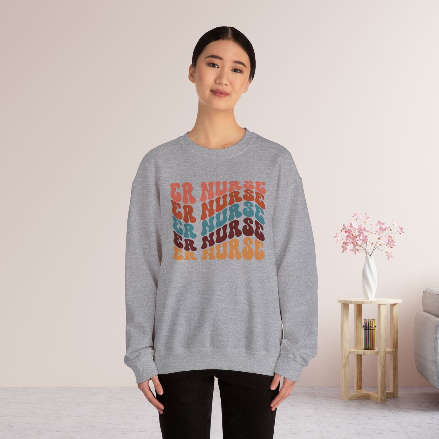 Groovy ER Nurse Sweatshirt - Emergency Nurse Sweatshirt