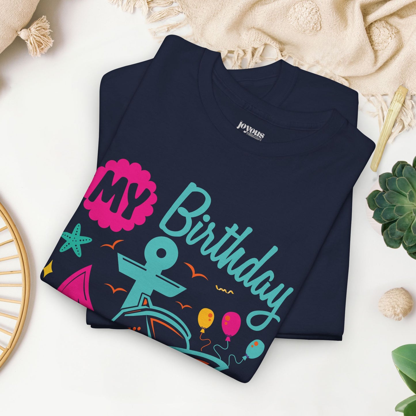 My Birthday Cruise Shirt - Family Cruise Vacation Heavy Cotton Tee