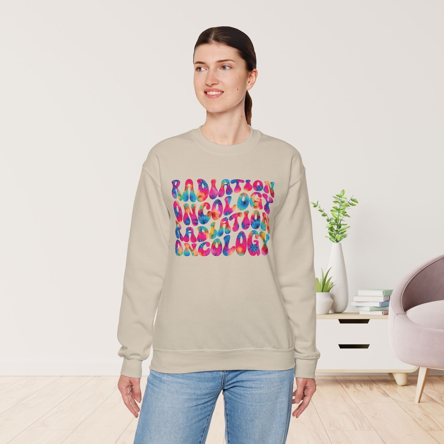 Tie Dye Groovy Radiation Oncology Sweatshirt