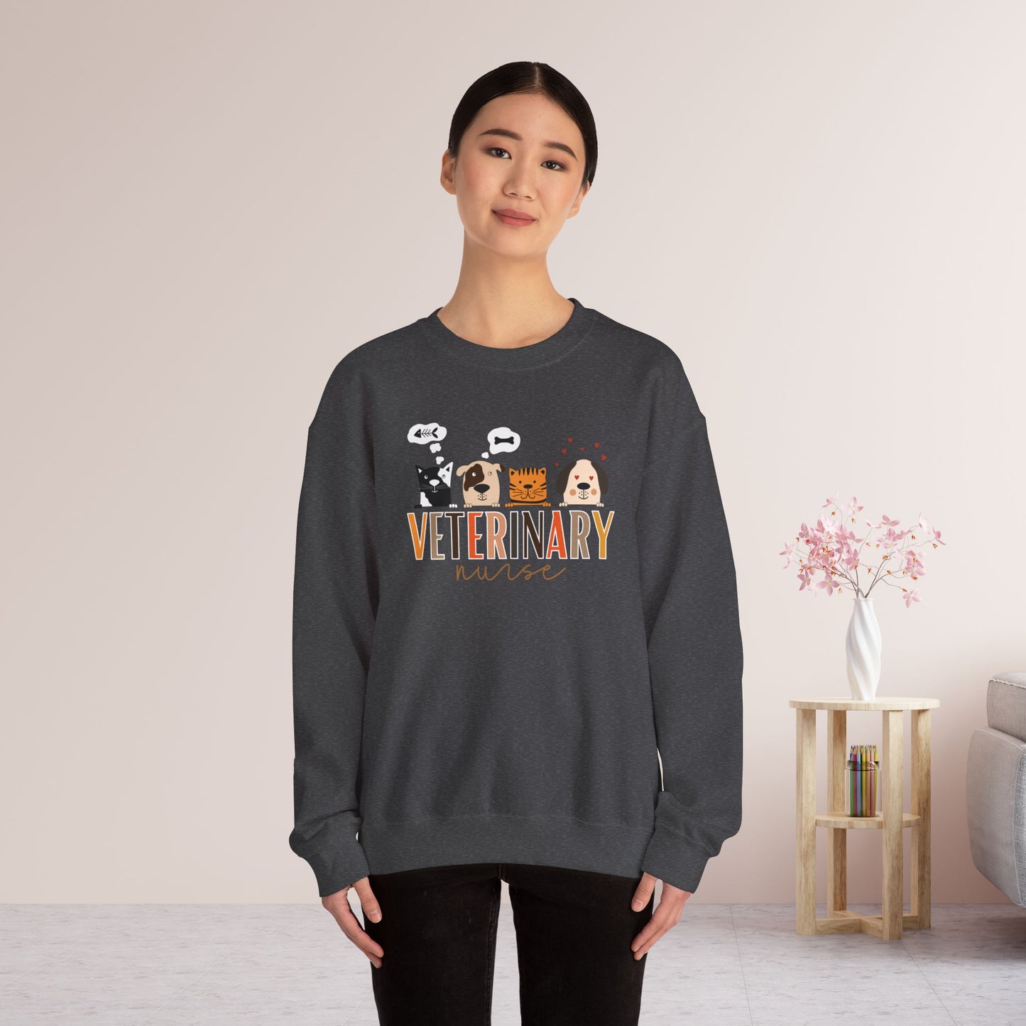 Veterinary Nurse Crewneck Sweatshirt for VET Nurse