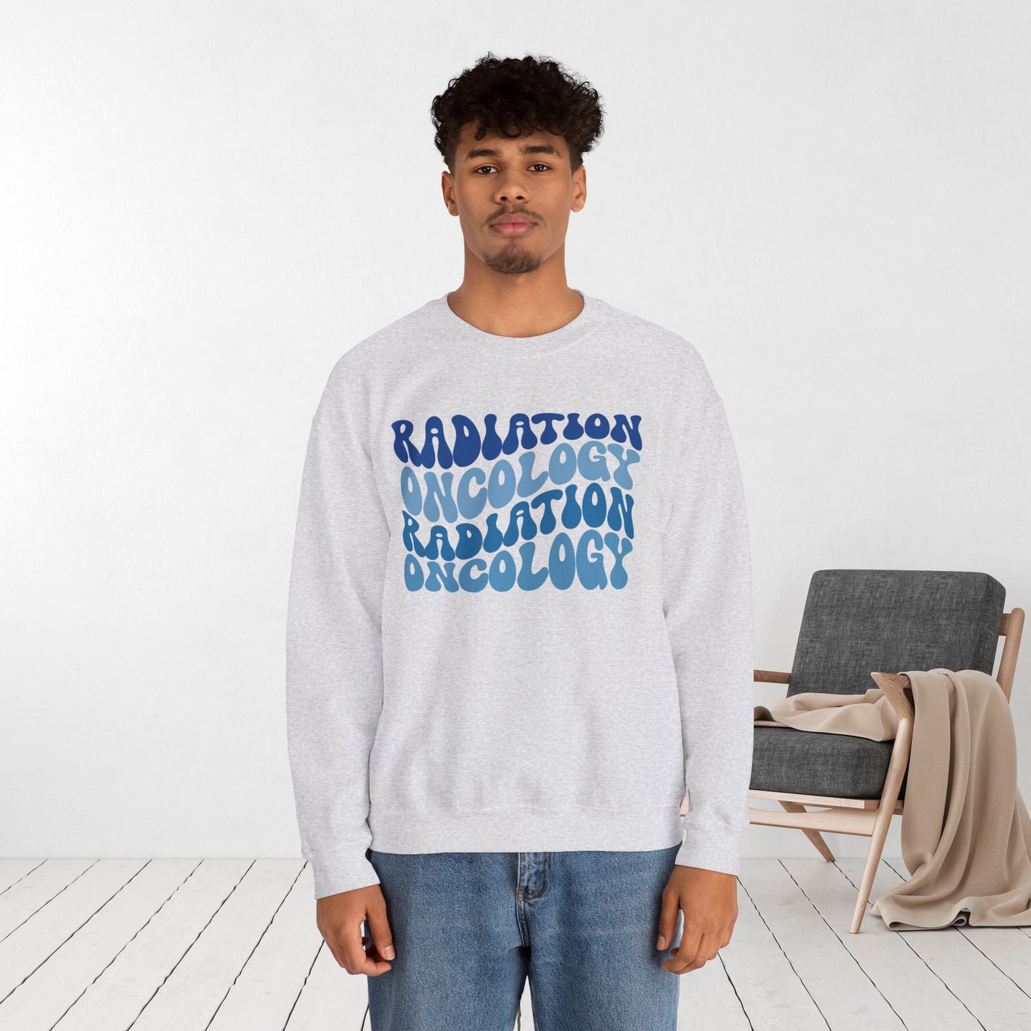 Blue Groovy Radiation Oncology Sweatshirt