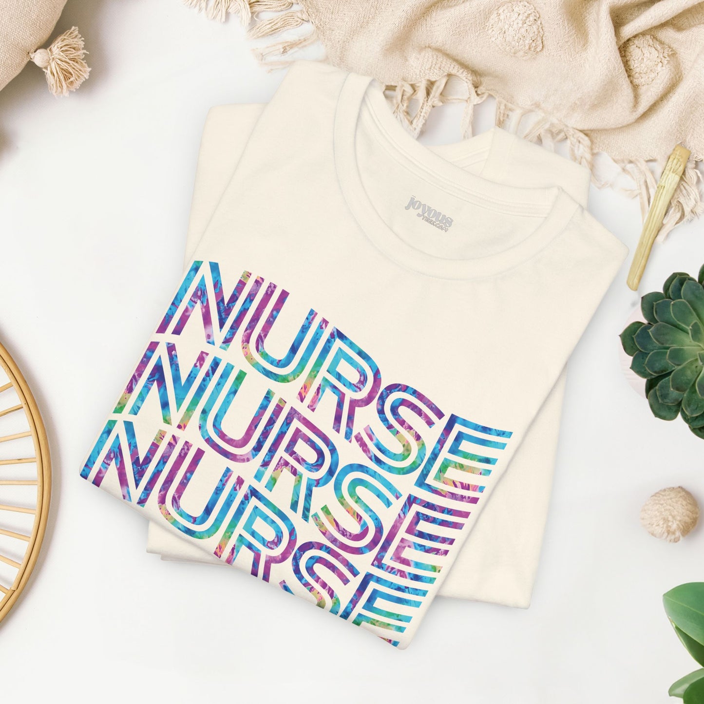Tie Dye Wavy Nurse Shirt - Registered Nurse Soft Cotton Tee