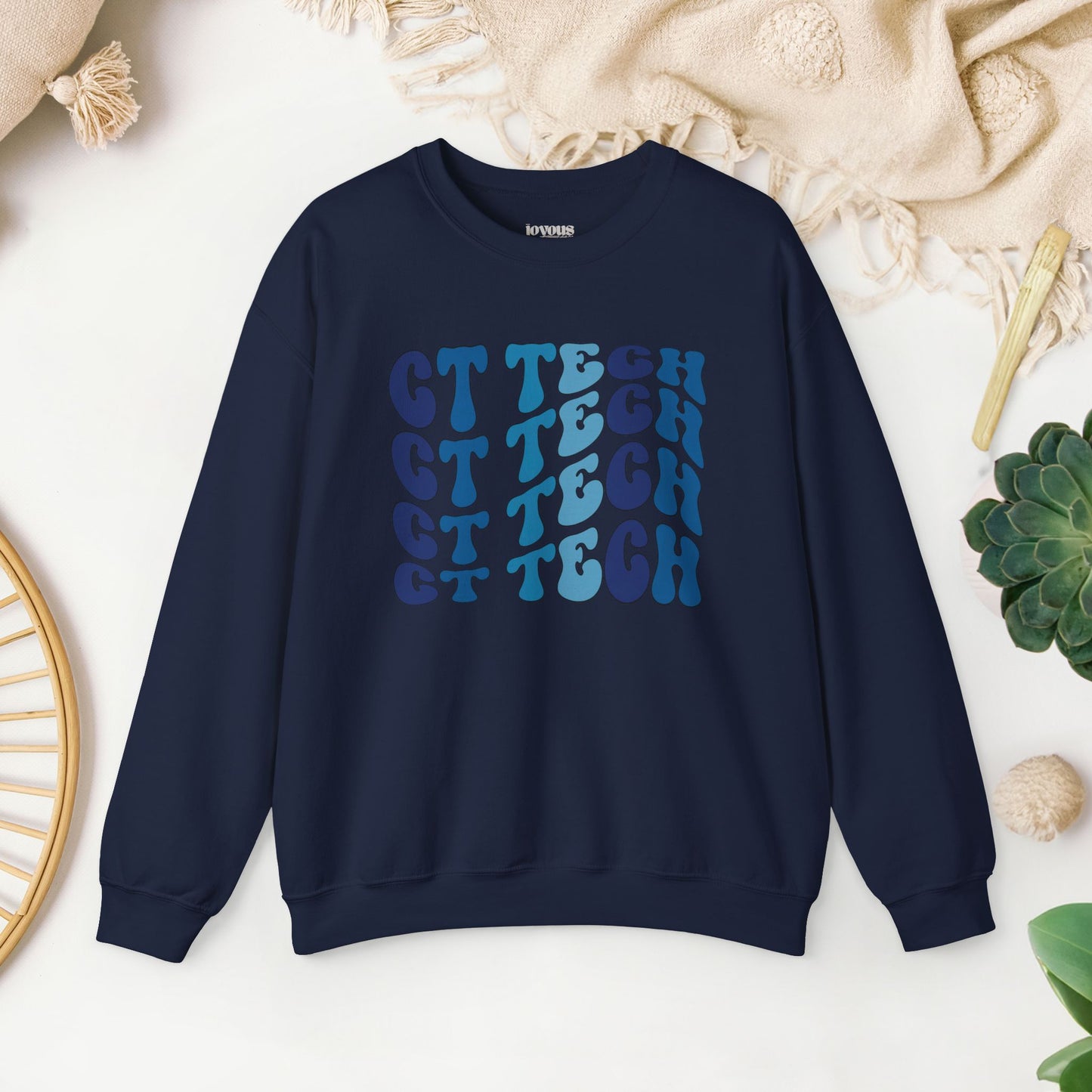 Groovy Blue CT Tech Sweatshirt - CT Technologist Sweater