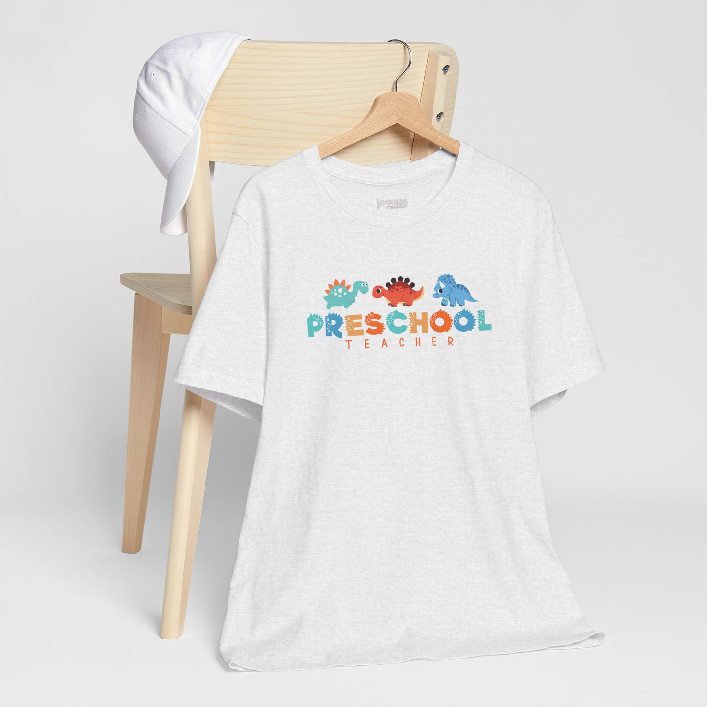 Preschool Teacher Soft Cotton Tee with Dinosaurs