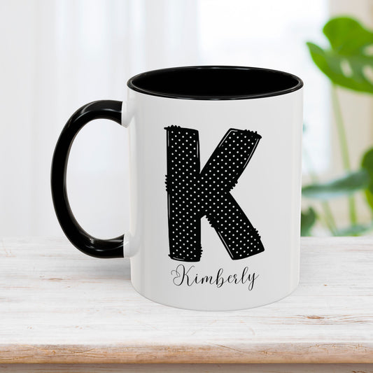 Custom Name Initial Letter Mug - Personalized Gifts A-Z