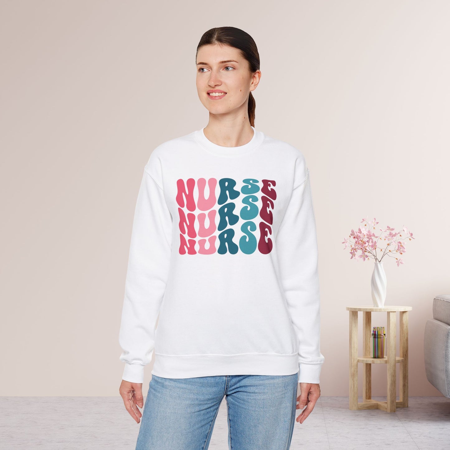 Groovy Colorful Nurse Sweatshirt