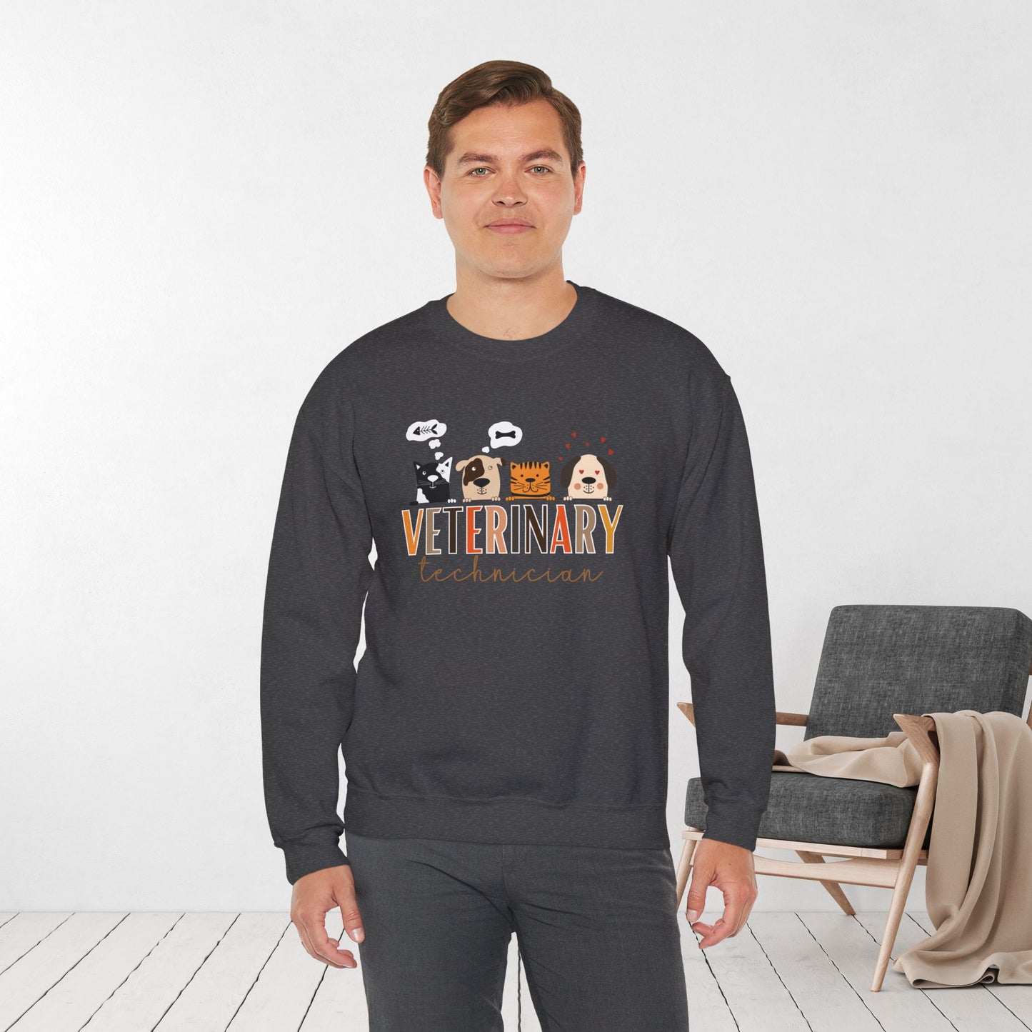 Veterinary Technician Crewneck Sweatshirt for VET Tech