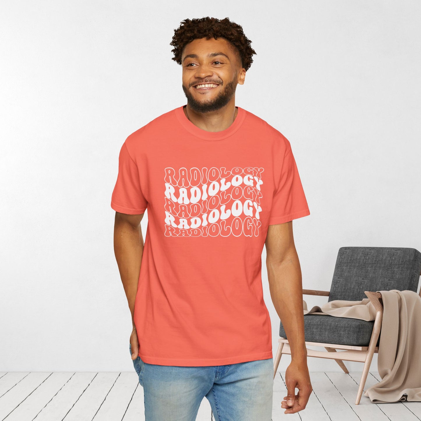 Groovy White Comfort Colors Radiology Tee