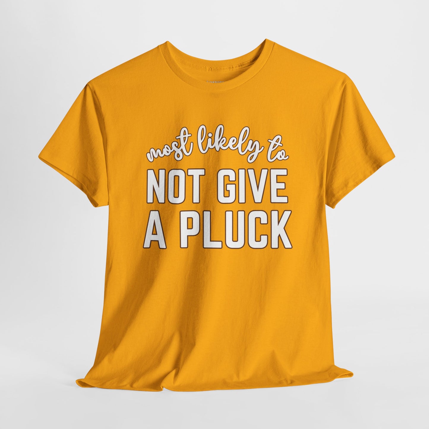 Funny Thanksgiving Shirt - Most Likely To Not Give a Pluck Heavy Cotton Tee