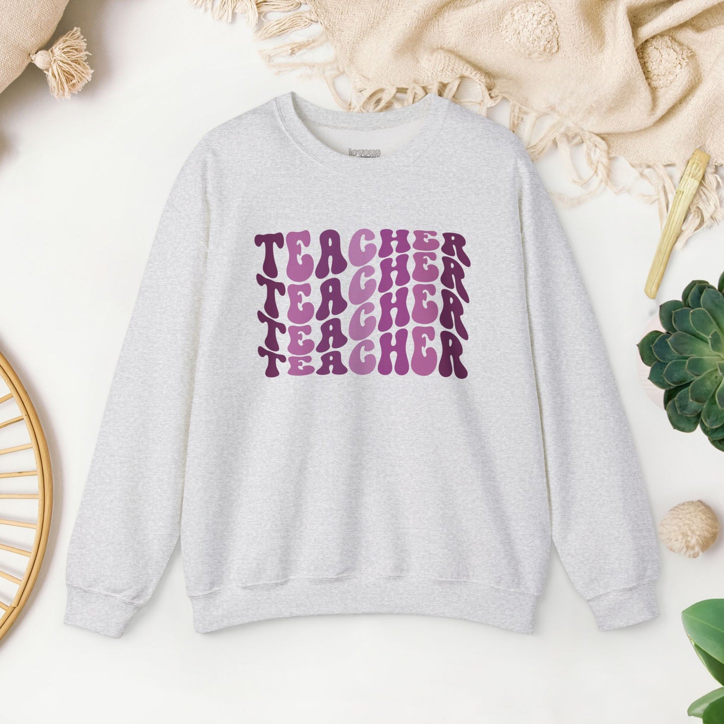 Groovy Purple Teacher Sweatshirt for School Teachers