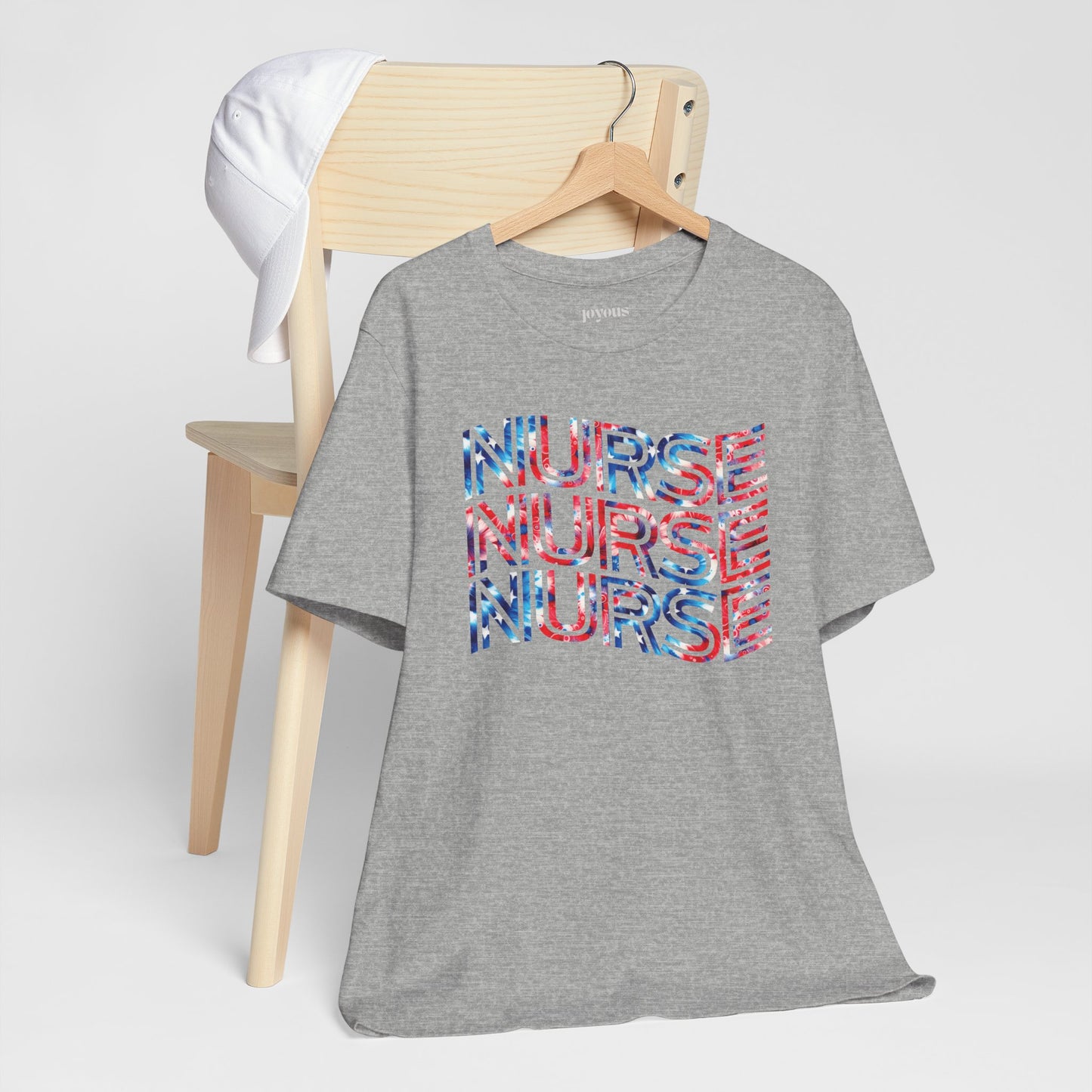 Wavy Patriotic Nurse Shirt - 4th of July Nurse Soft Cotton Tee