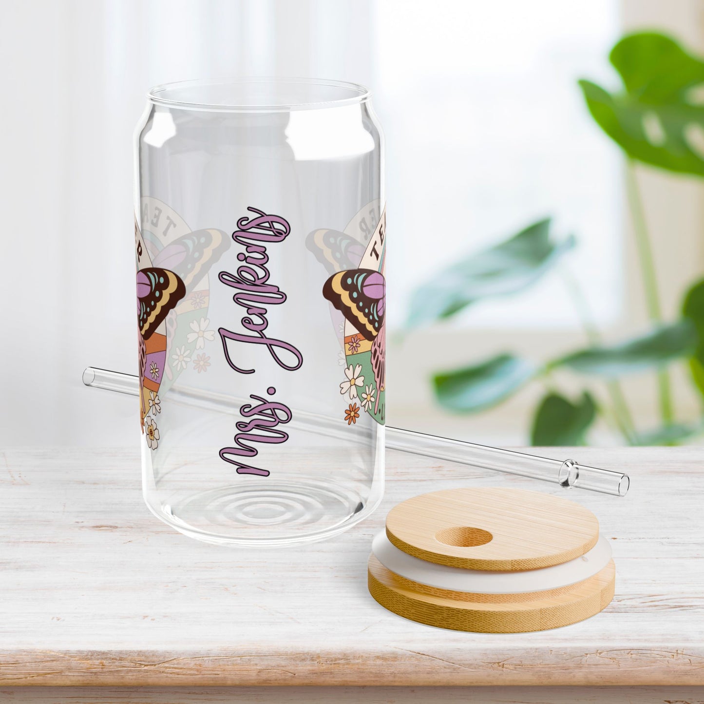 Teacher Life Personalized Teacher Sipper Glass - Custom Teacher Gifts