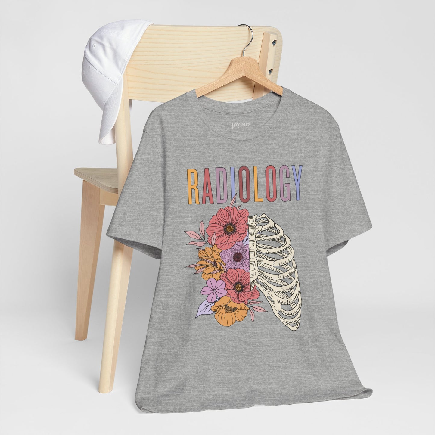 Flower Skeleton Radiology Soft Cotton Tee