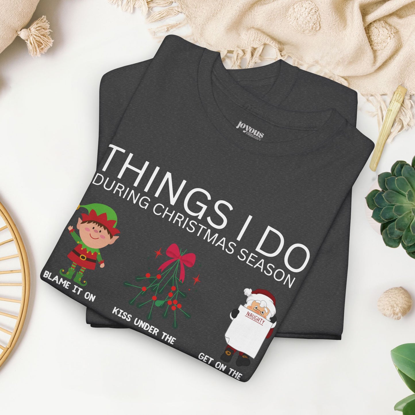 Things I Do Funny Christmas Heavy Cotton Tee