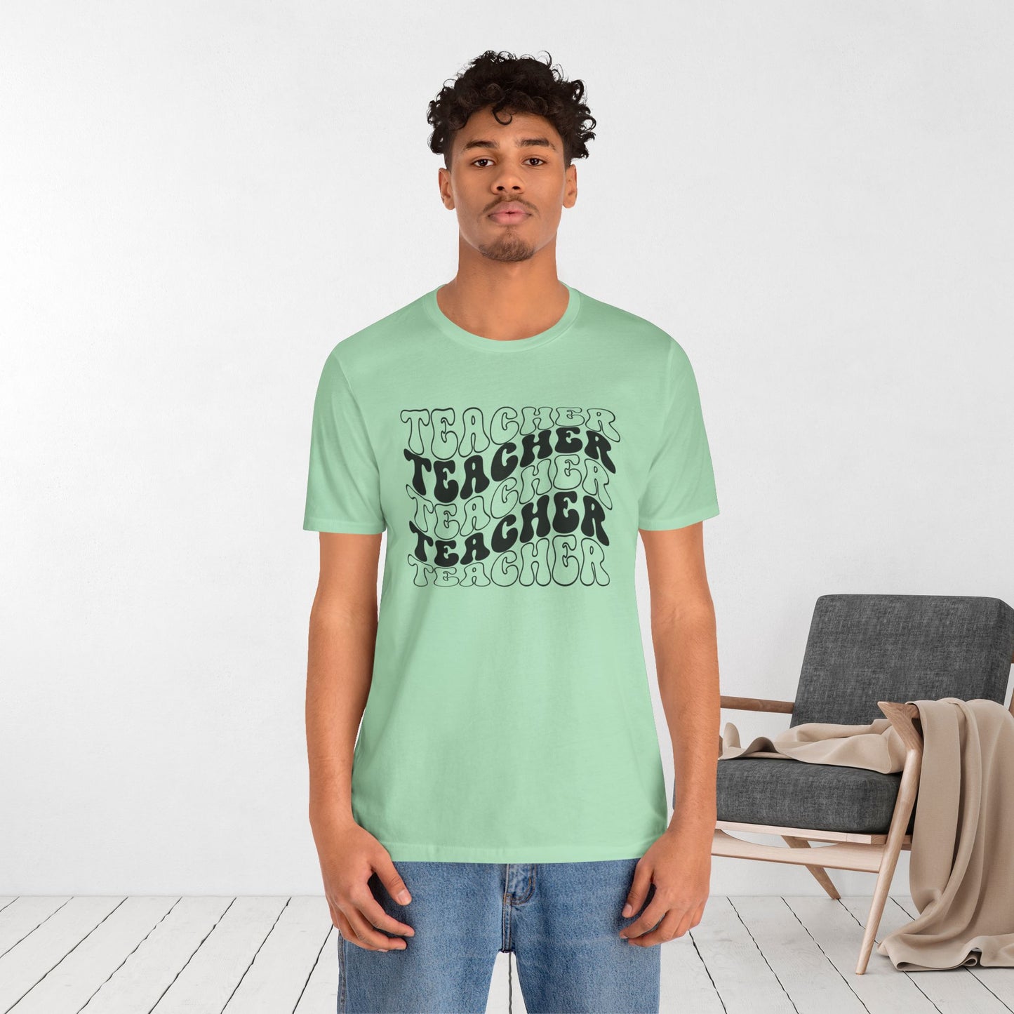 Trendy Groovy Teacher Soft Cotton Tee