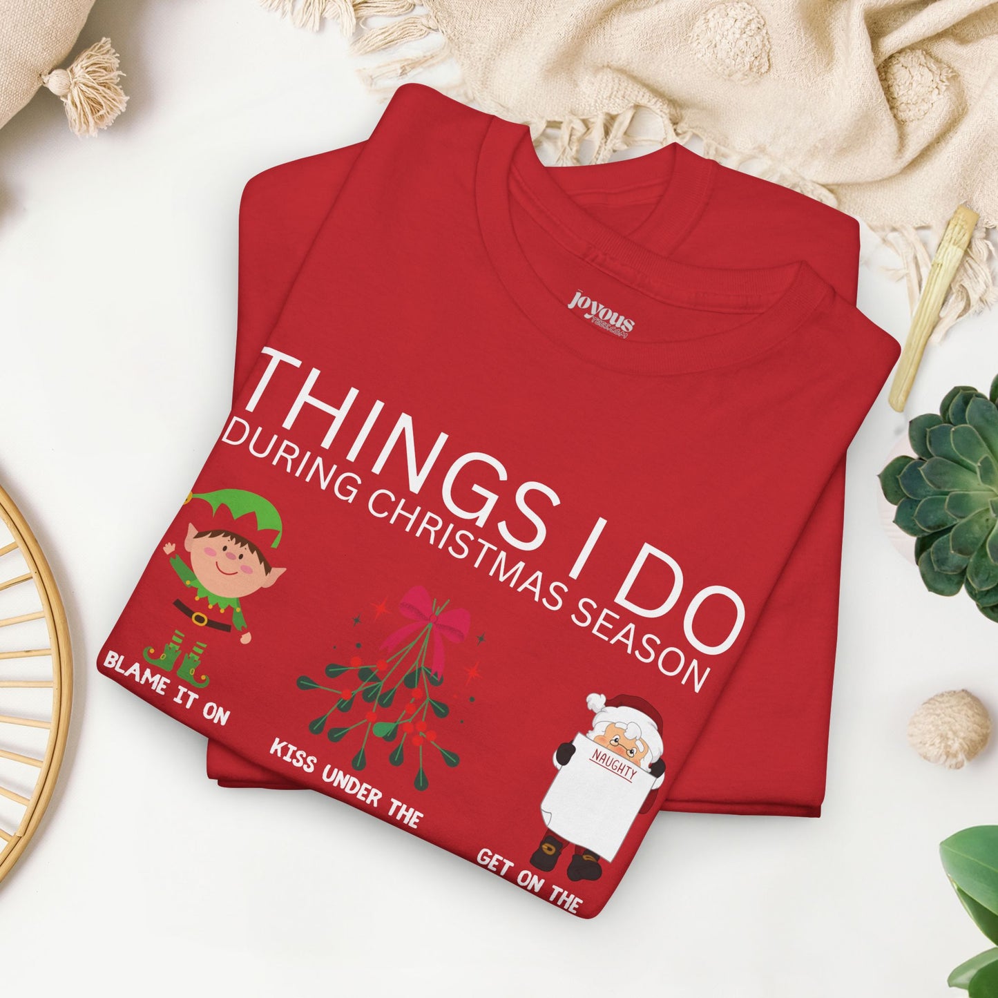 Things I Do Funny Christmas Heavy Cotton Tee