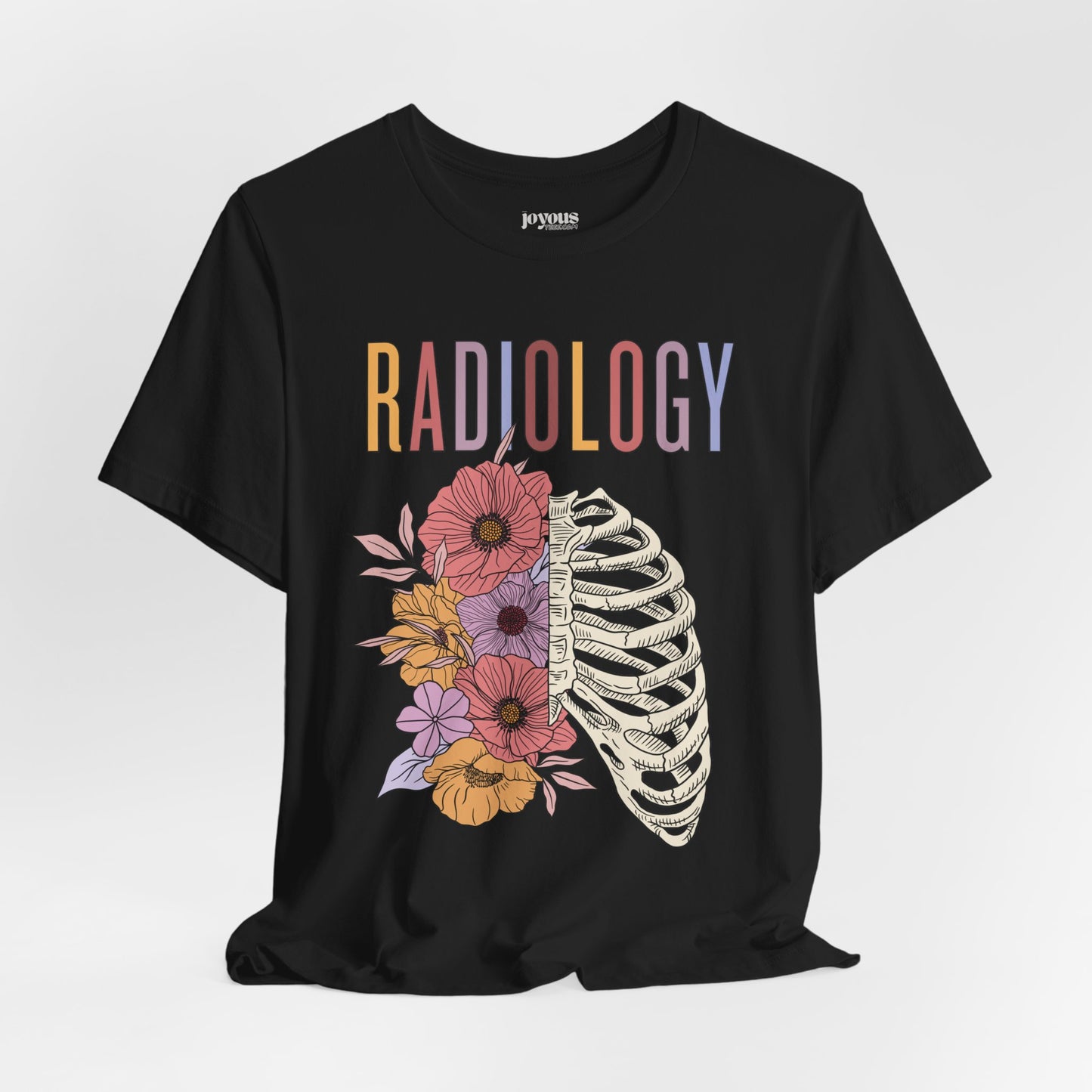 Flower Skeleton Radiology Soft Cotton Tee