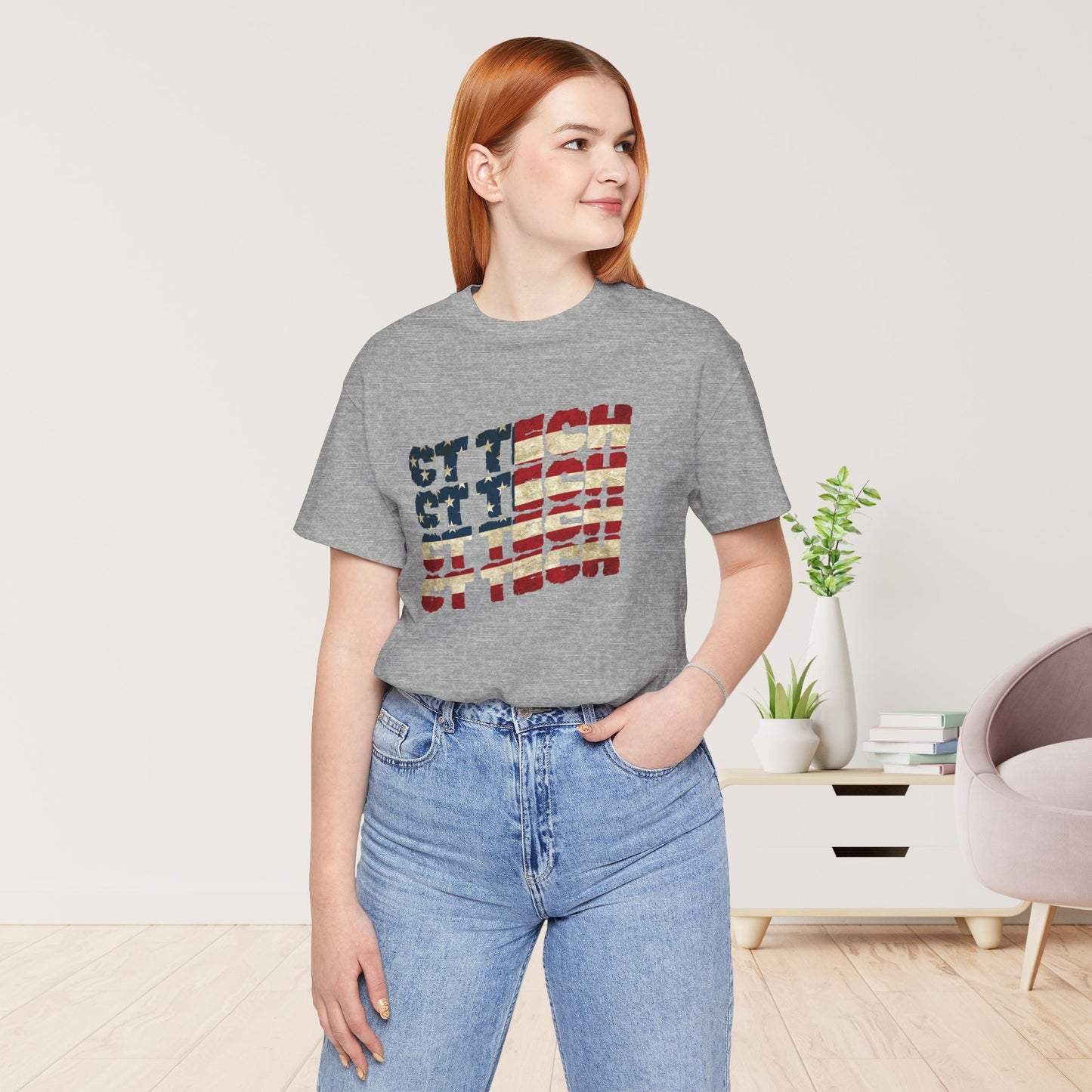 USA Flag CT Tech Shirt -  4th of July CT Technologist Soft Cotton Tee