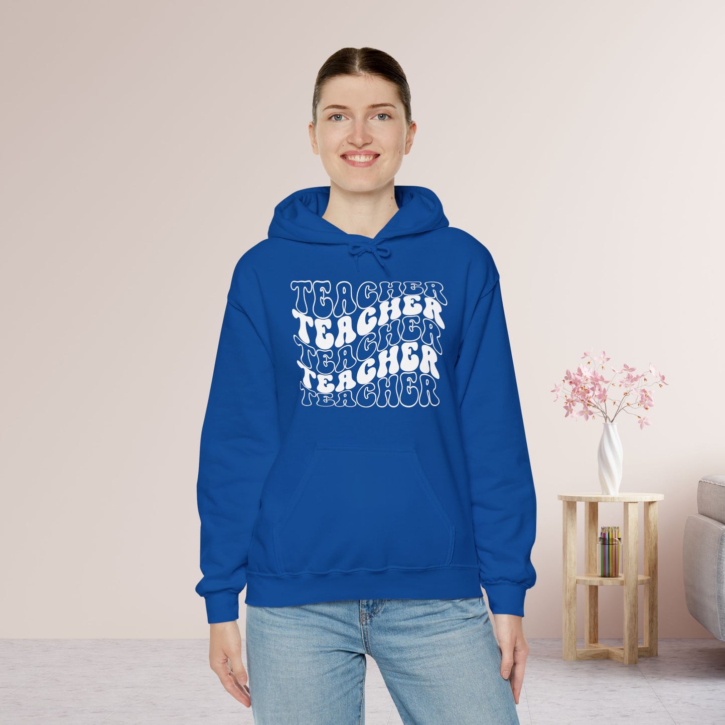 Groovy Unisex Teacher Hoodie for School Teachers