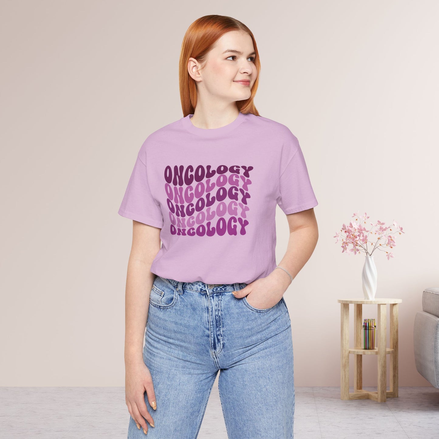 Purple Groovy Oncology Soft Cotton Tee