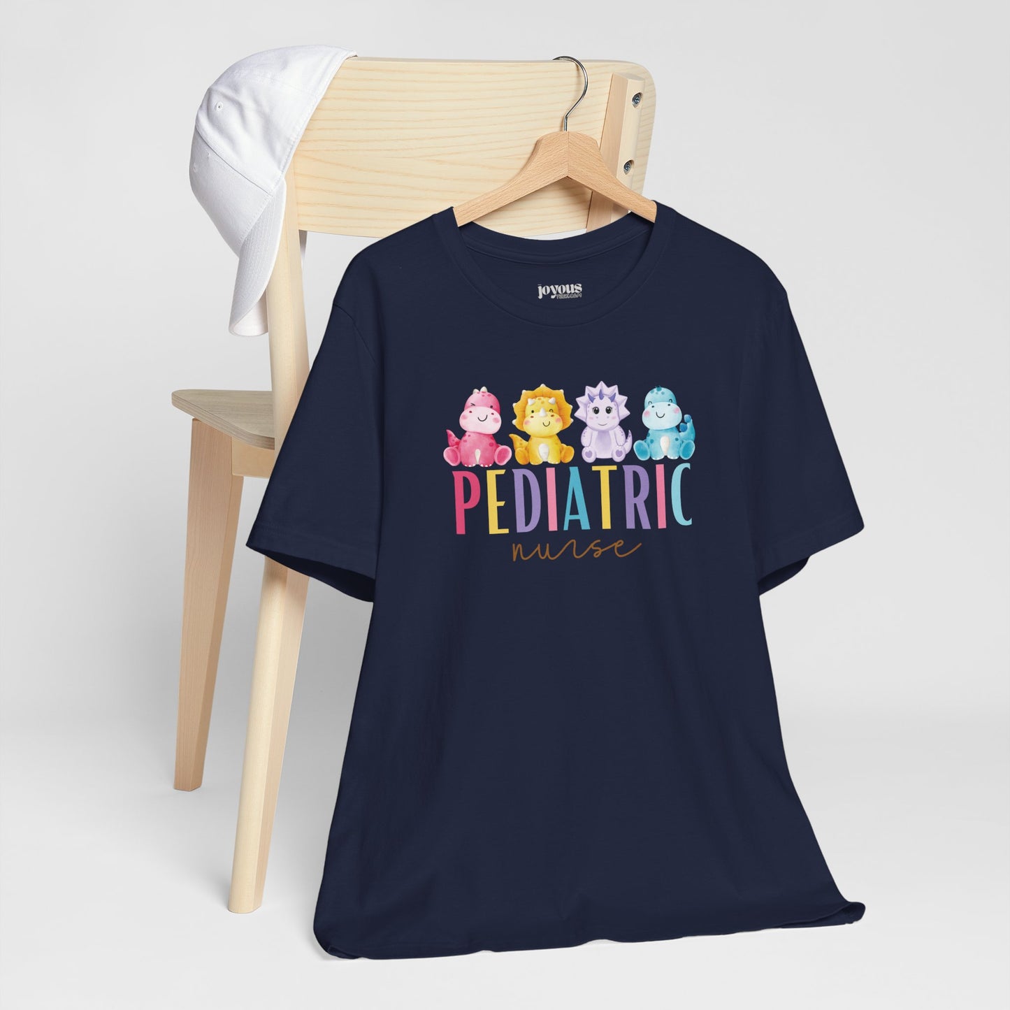 Cute Pediatric Nurse Soft Cotton Tee with Dinosaurs