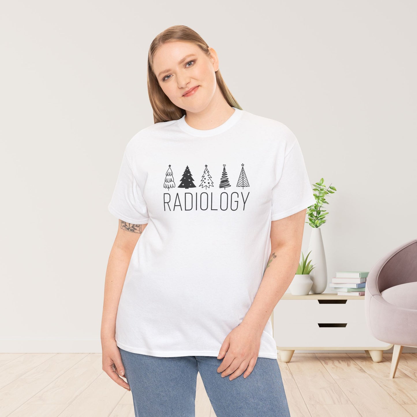 Christmas Tree Radiology Heavy Cotton Tee