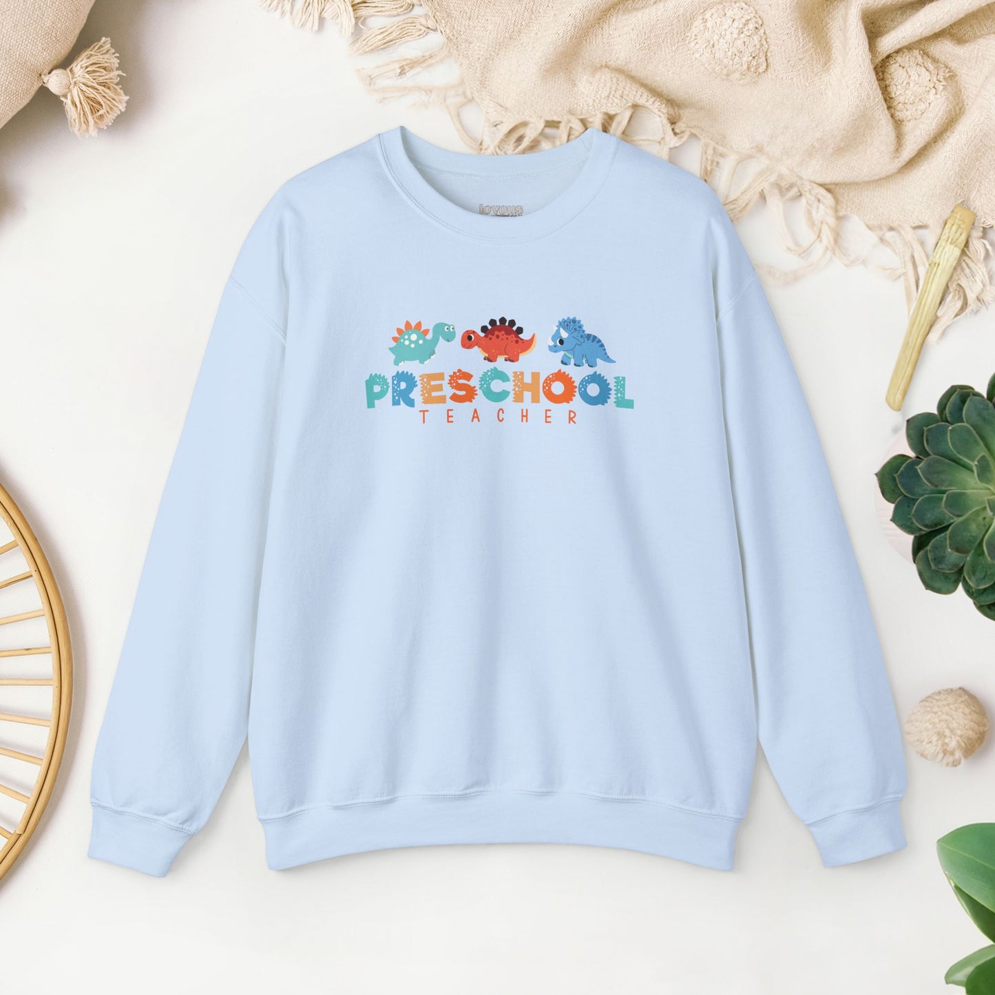 Preschool Teacher Sweatshirt with Dinosaurs