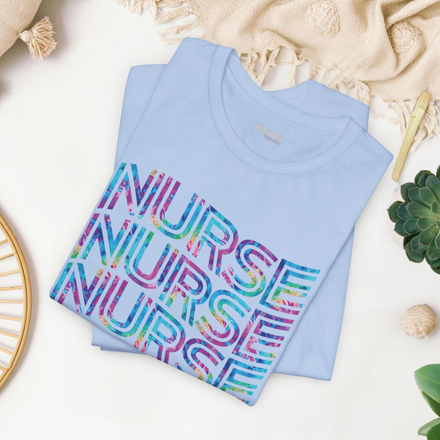 Tie Dye Wavy Nurse Shirt - Registered Nurse Soft Cotton Tee