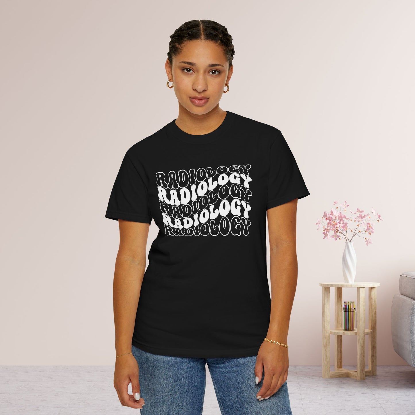 Groovy White Comfort Colors Radiology Tee