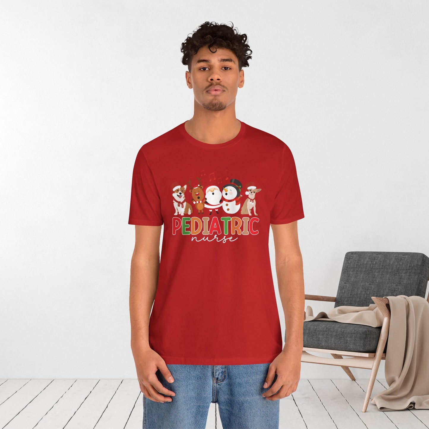 Christmas Pediatric Nurse Soft Cotton Tee