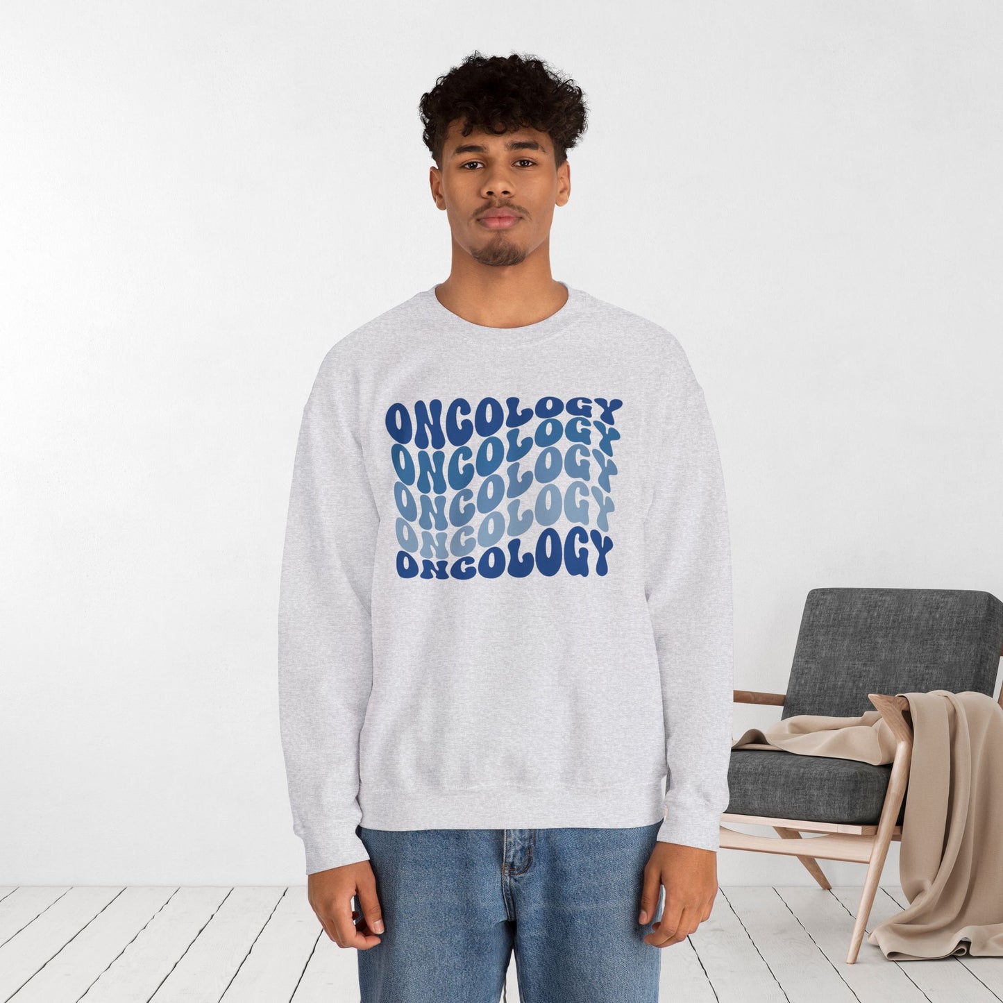 Blue Groovy Colorful Oncology Sweatshirt